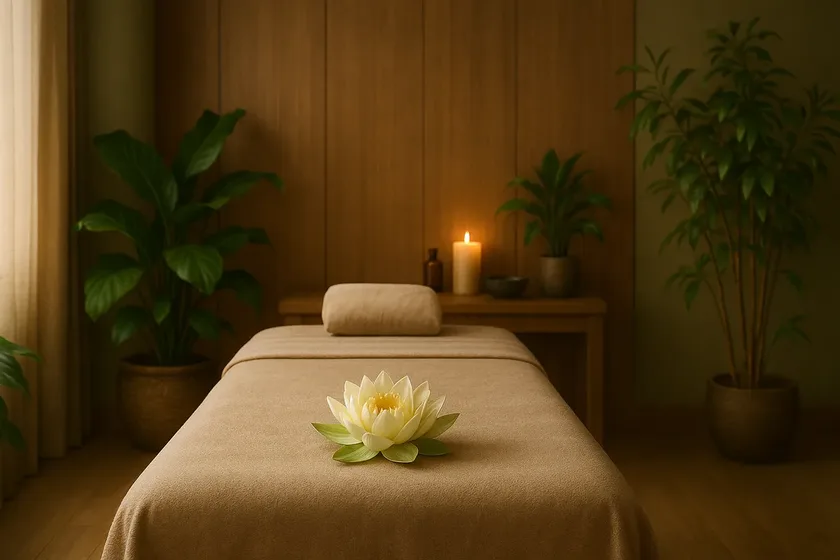 Types of massage in Thailand, a therapist working in a Bangkok hotel room