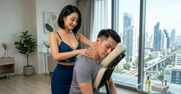 Office syndrome recovery and tension relief massage