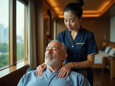 Anatomical view of the neck and shoulder muscles commonly targeted during a trigger point massage.